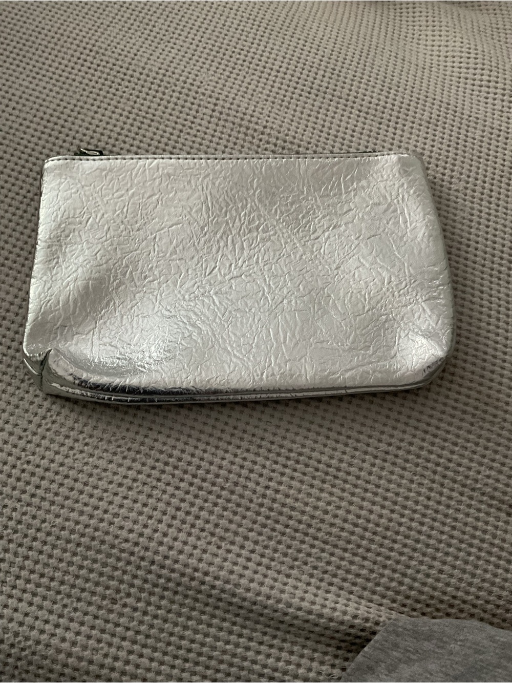 Silver Metallic Pouch - Women's Accessory